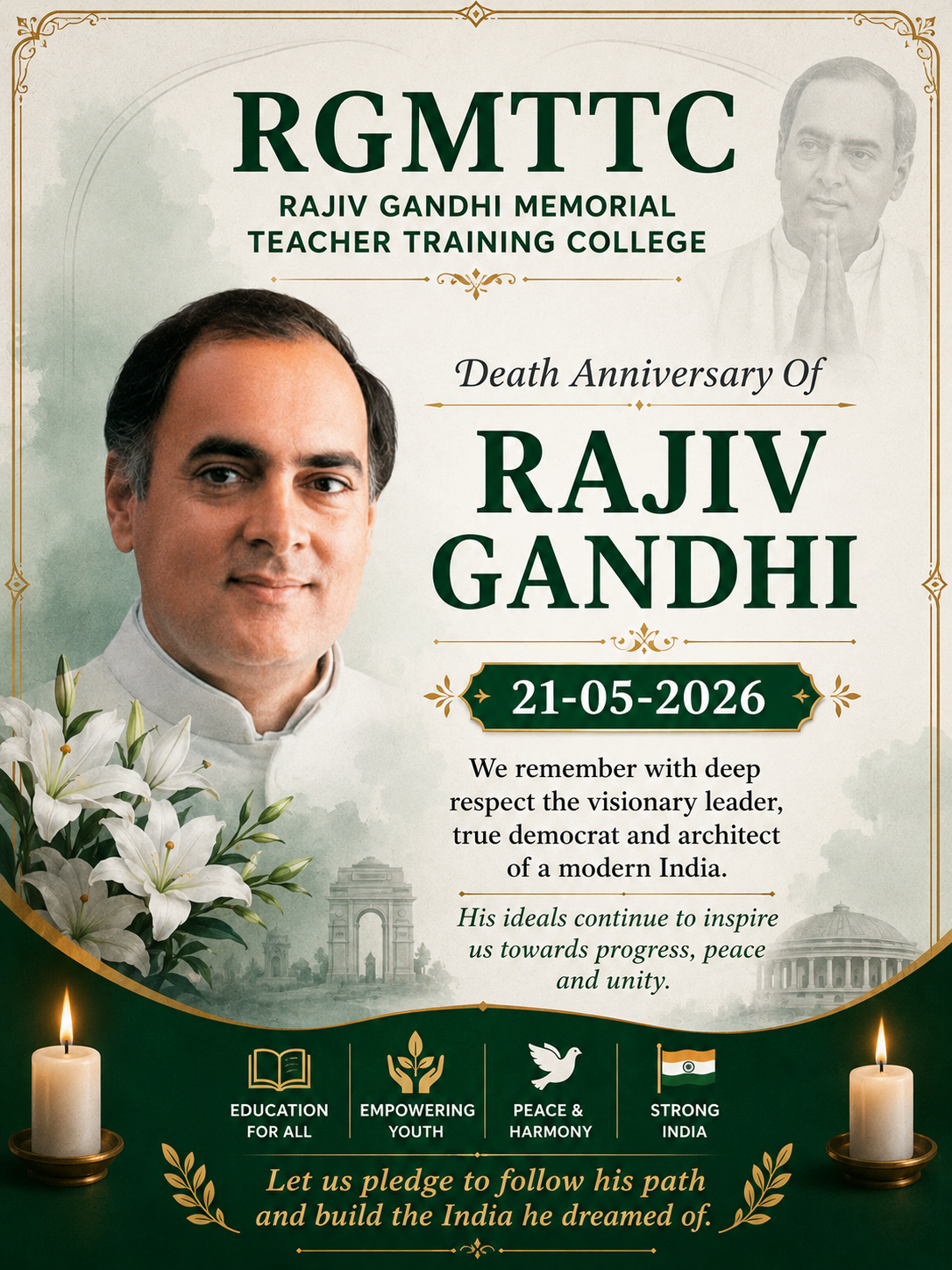 Death Anniversary of Rajiv Gandhi