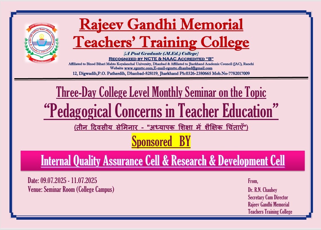 Three-Day  College level Seminar